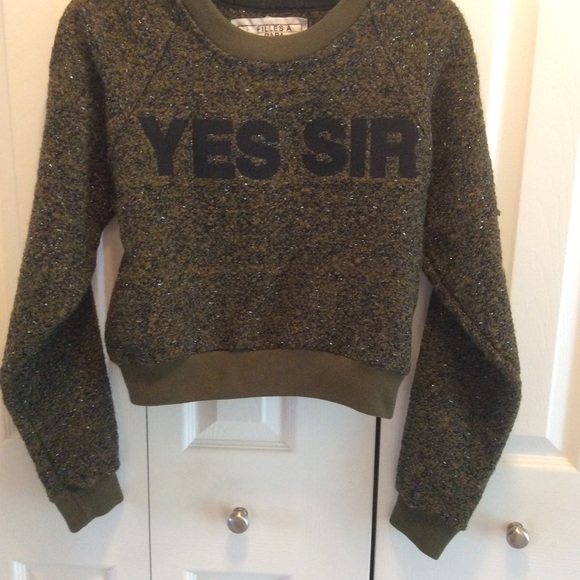 FILLES A PAPA Yes Sir cropped sweatshirt - Picture 3 of 5